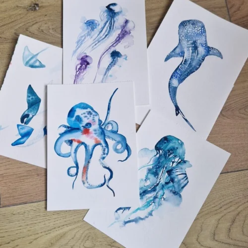 Atelier aquarelle - Animaux marins- 29/08 à 16h- Bien Public
