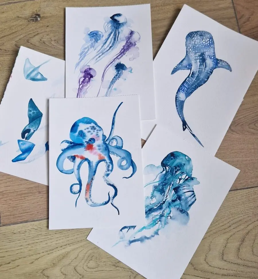 Atelier aquarelle - Animaux marins- 29/08 à 16h- Bien Public