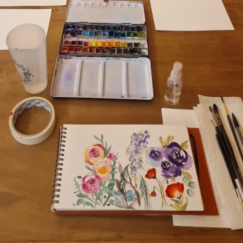 Atelier aquarelle: Fleurs (niveau débutant) 08/08 16h- Bien Public