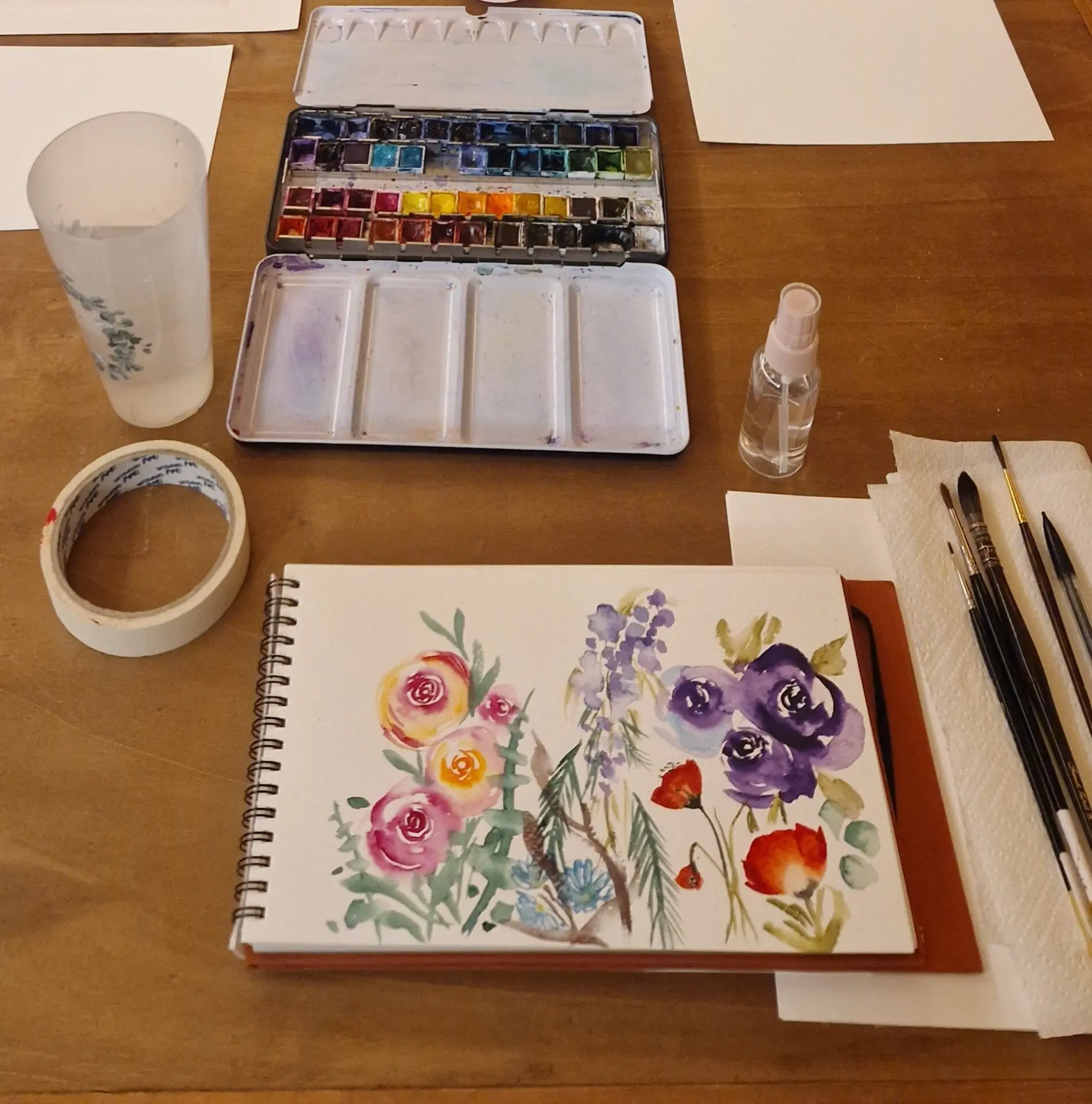 Atelier aquarelle: Fleurs (niveau débutant) 08/08 16h- Bien Public