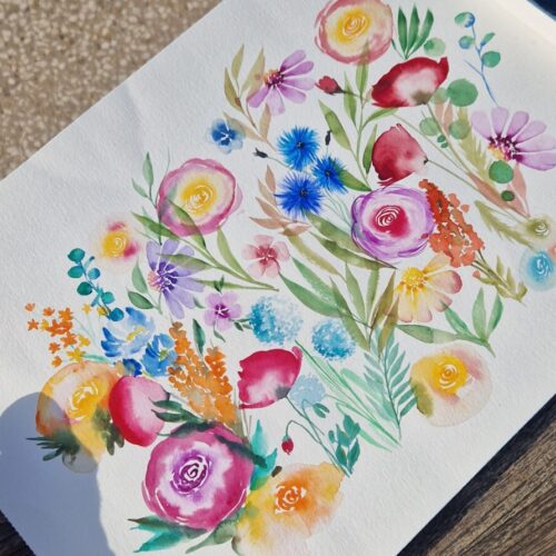 *Erasmus* Atelier aquarelle: Fleurs simplifiées 09/10 - 12h00-14h