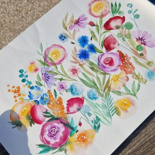 *Erasmus* Atelier aquarelle: Fleurs simplifiées 09/10 - 12h00-14h